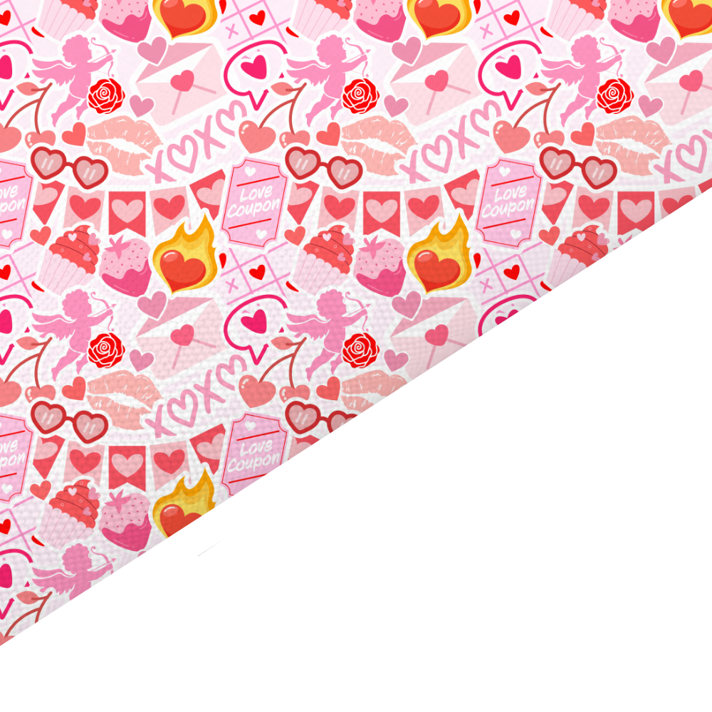 Valentines Day Canvas And Felt Backed Fabric - SKU A89