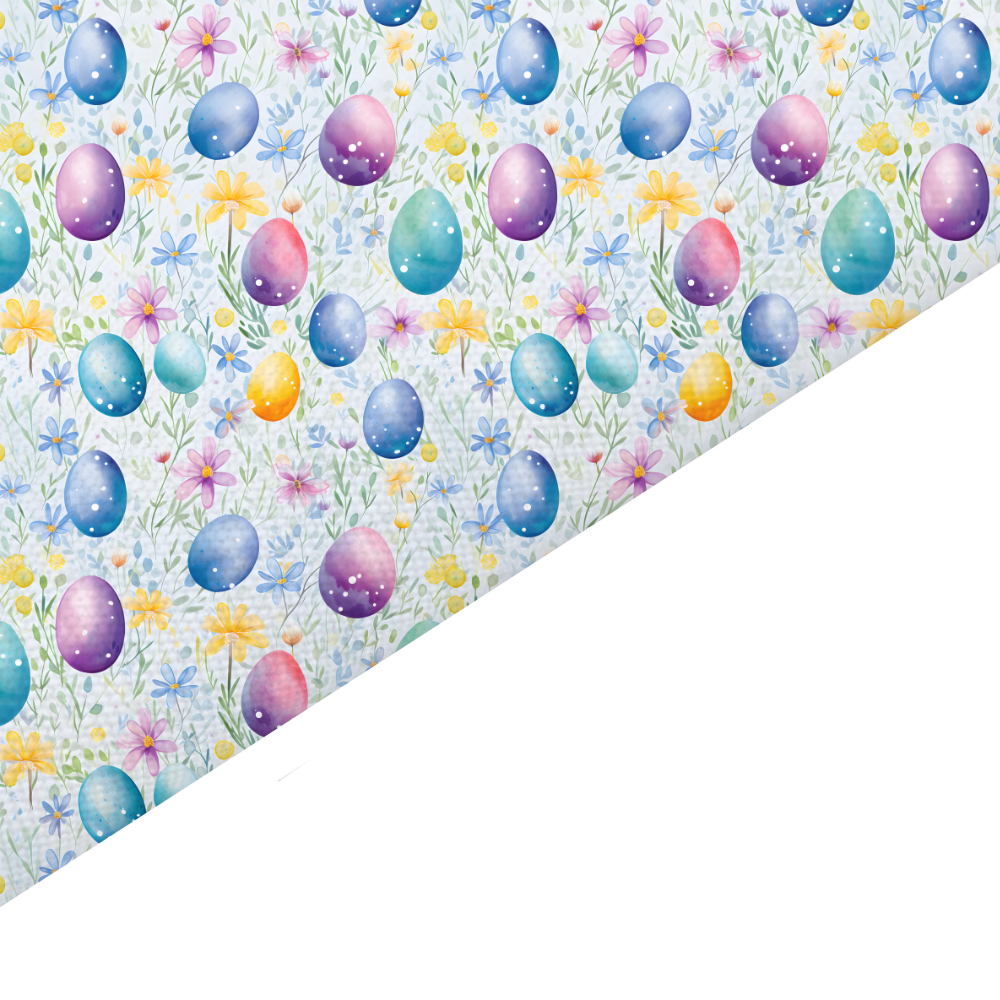 Blue Eggs Canvas And Felt Backed Fabric - SKU A17