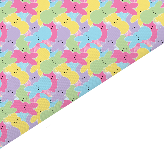 Multicolour Peeps Canvas And Felt Backed Fabric - SKU A23