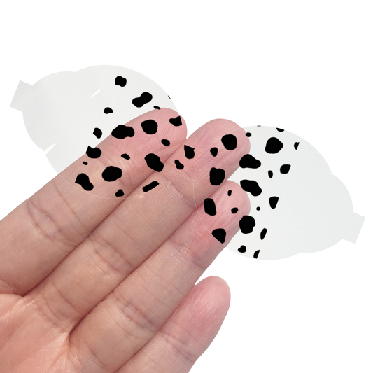 Transparent Jelly Pre Cut Bows (Dalmatian Print)