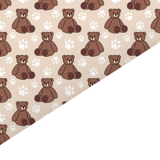 Teddy Bear Canvas And Felt Backed Fabric - SKU B25