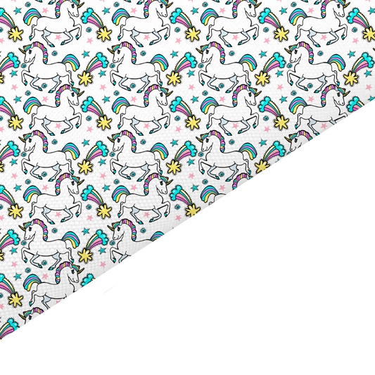 Unicorn Canvas And Felt Backed Fabric - SKU C7