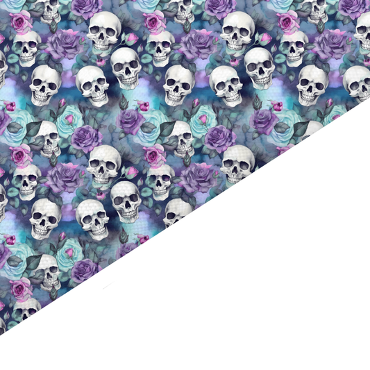 Skull Canvas And Felt Backed Fabric - SKU C58