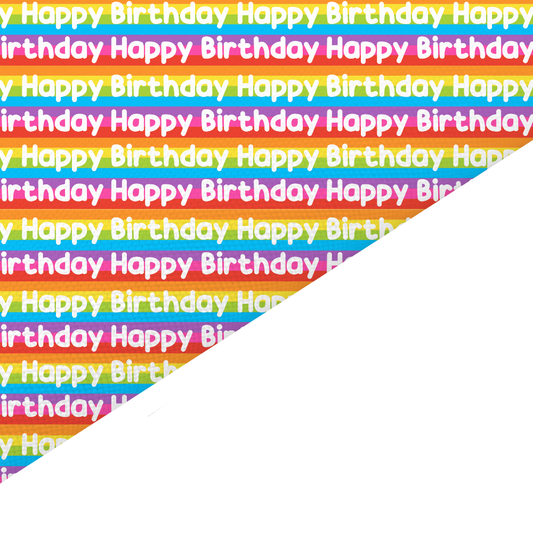 Bright Happy Birthday Canvas And Felt Backed Fabric - SKU D43