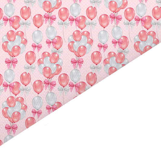 Pink Balloons Canvas And Felt Backed Fabric - SKU D46