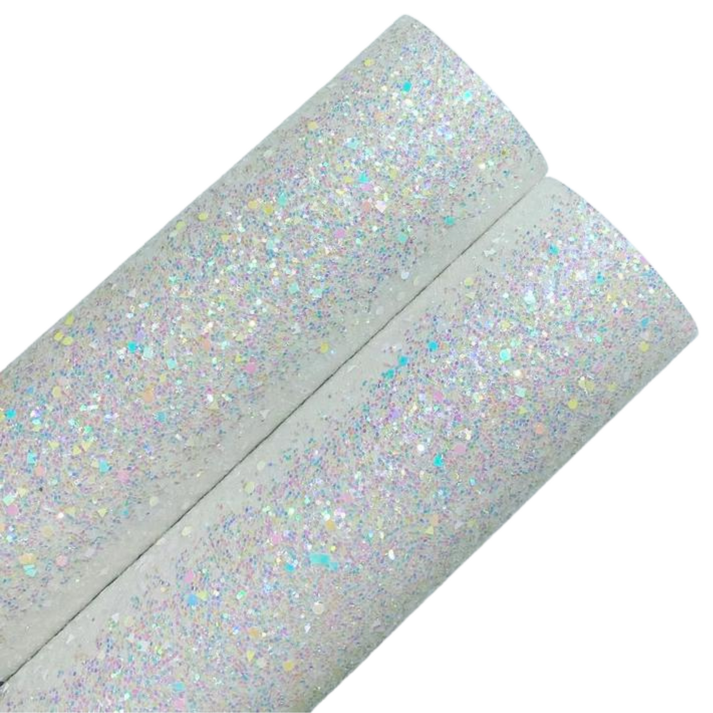 White Iridescent Confetti Chunky Glitter