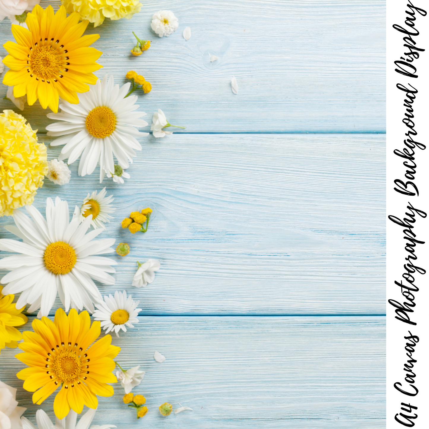 Yellow Floral Photography Background Display