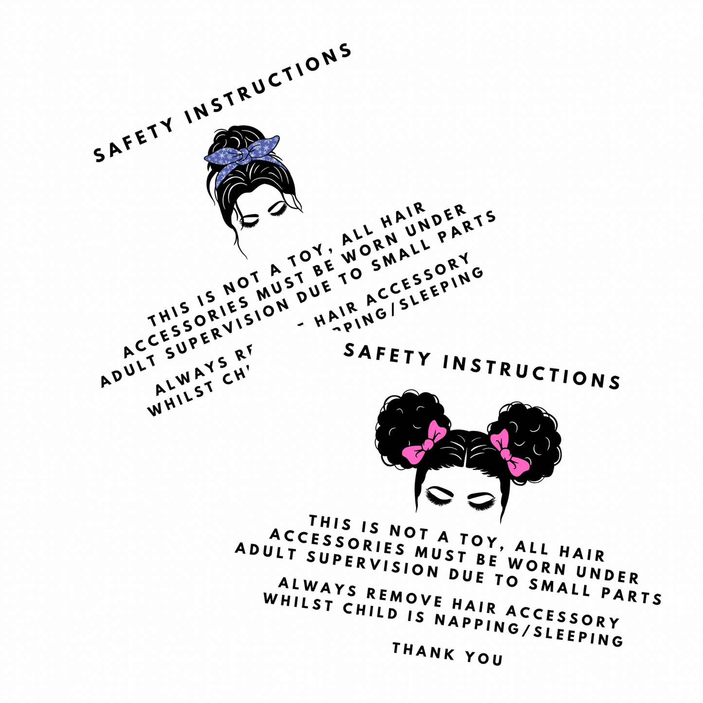Headband • Safety Instruction Warning Cards