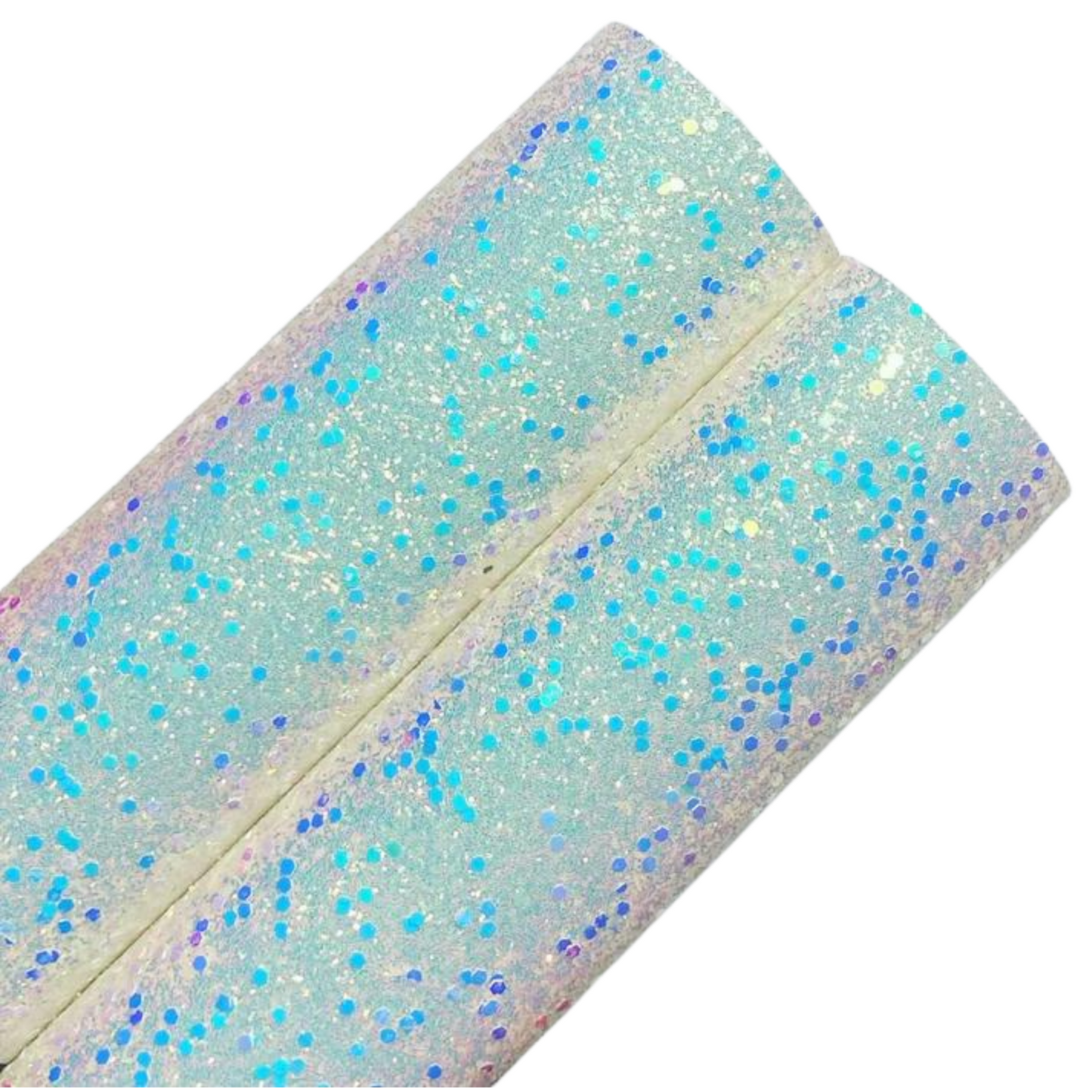 White And Blue Crystal Chunky Glitter Felt