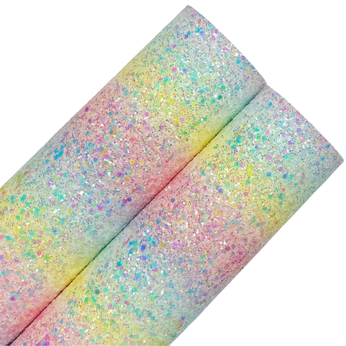 Marshmallow Iridescent Chunky Glitter Felt