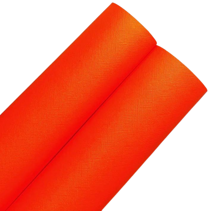 Neon Orange Leatherette