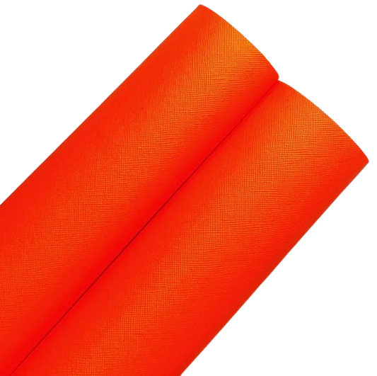 Neon Orange Leatherette